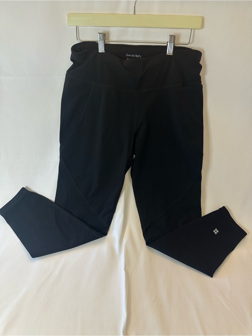 SWEATY BETTY Women’s Power 7/8 Workout Leggings in Ultra Black Size L New